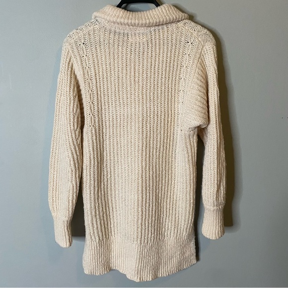 Anthropologie Pilcro Zip-Front Longline Wool Blend Cardigan - Picture 8 of 9